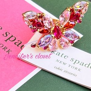 NWT ♠️ Kate Spade Crystal Butterfly Ring Sz 6